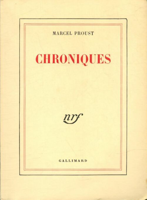 Livrenpoche : Chroniques - Marcel Proust - Livre