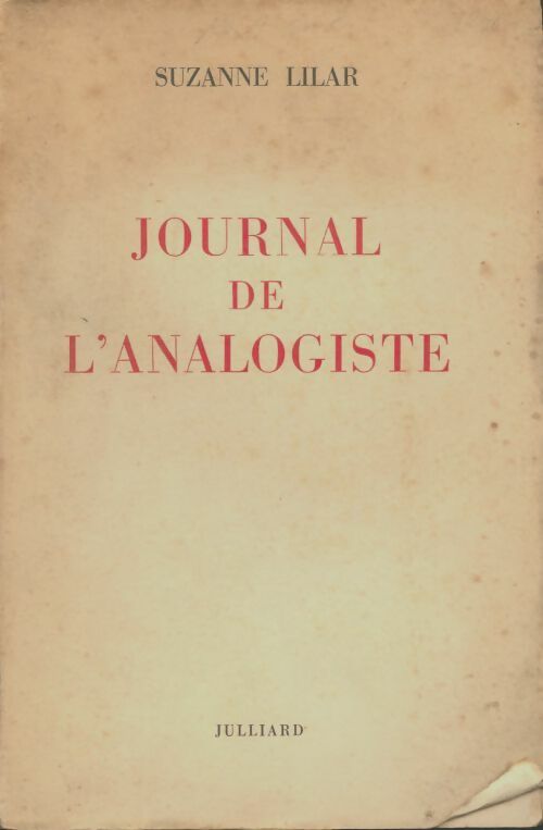 Livrenpoche : Journal de l'analogiste - Suzanne Lilar - Livre