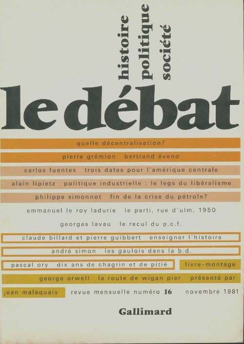 Livrenpoche : Le débat n°16 - Collectif - Livre