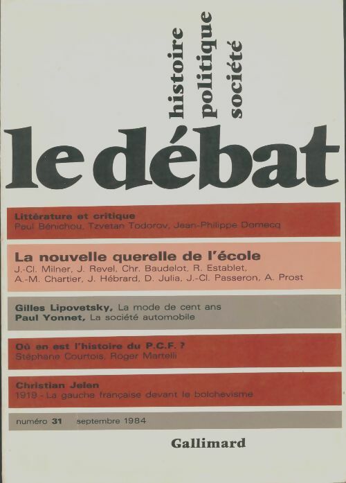 Livrenpoche : Le débat n°31 - Collectif - Livre