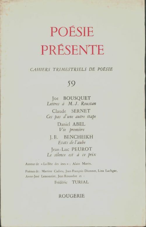 Livrenpoche : Poésie présente n°59 - Collectif - Livre