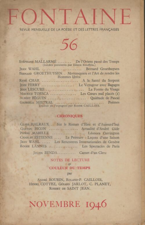 Livrenpoche : Fontaine n°56 - Collectif - Livre