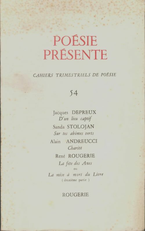 Livrenpoche : Poésie présente n°54 - Collectif - Livre