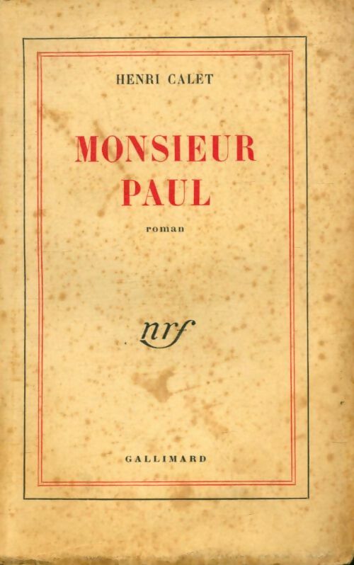 Livrenpoche : Monsieur Paul - Henri Calet - Livre