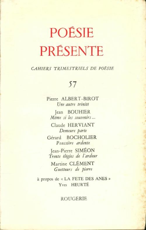Livrenpoche : Poésie présente n°57 - Collectif - Livre
