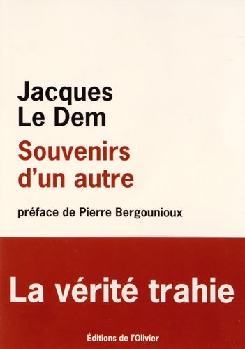 Livrenpoche : Souvenirs d'un autre - Jacques Le Dem - Livre