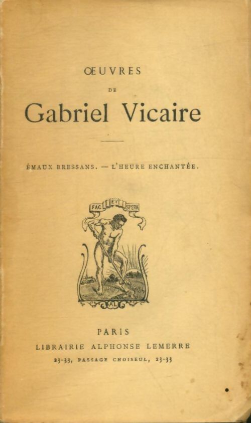 Livrenpoche : Oeuvres de Gabriel Vicaire - Gabriel Vicaire - Livre