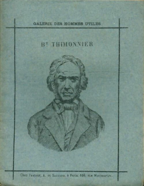 Livrenpoche : Barthélémy Thimonnier - A. Du Saussois - Livre