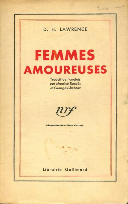 Livrenpoche : Femmes amoureuses - D. H. Lawrence - Livre