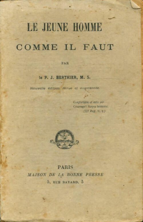 Livrenpoche : Le jeune homme comme il faut - Jean Berthier - Livre
