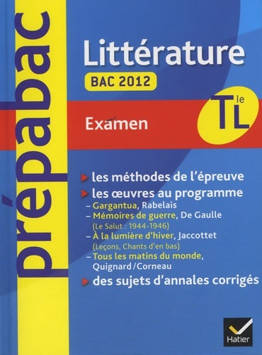Livrenpoche : Littérature Terminale L 2012 - Brigitte Wagneur Gavalda - Livre