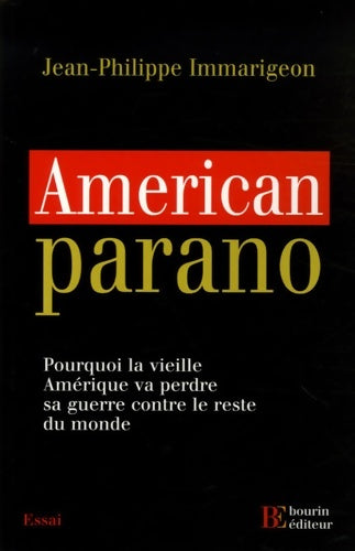 Livrenpoche : American parano - Jean-Philippe Immarigeon - Livre