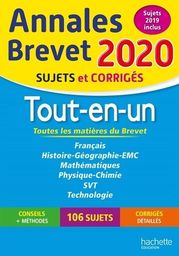 Livrenpoche : Annales brevet 2020 tout-en-un - Brigitte Réauté - Livre