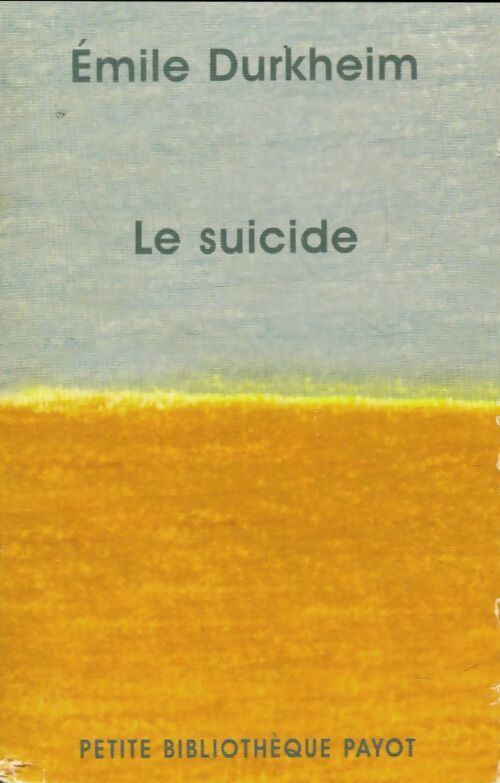 Livrenpoche : Le suicide - Emile Durkheim - Livre
