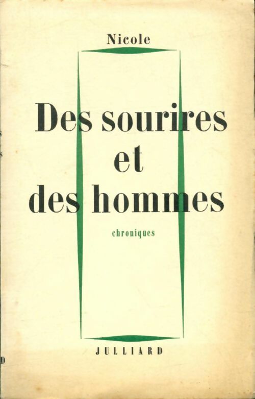 Livrenpoche : Des sourires et des hommes - Nicole - Livre