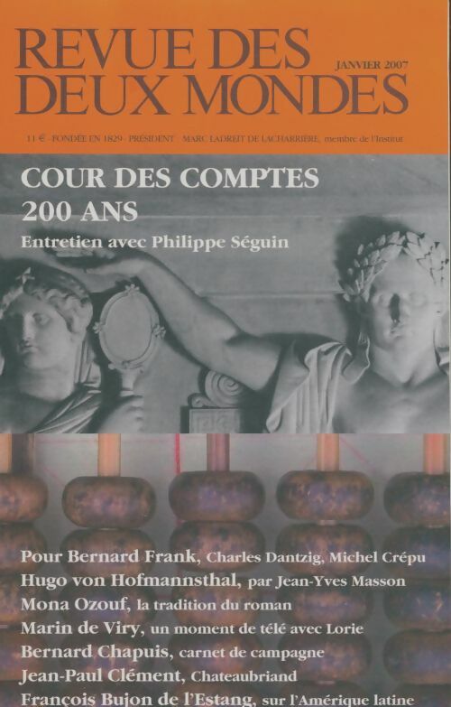 Livrenpoche : Revue des deux mondes janvier 2007 - Collectif - Livre