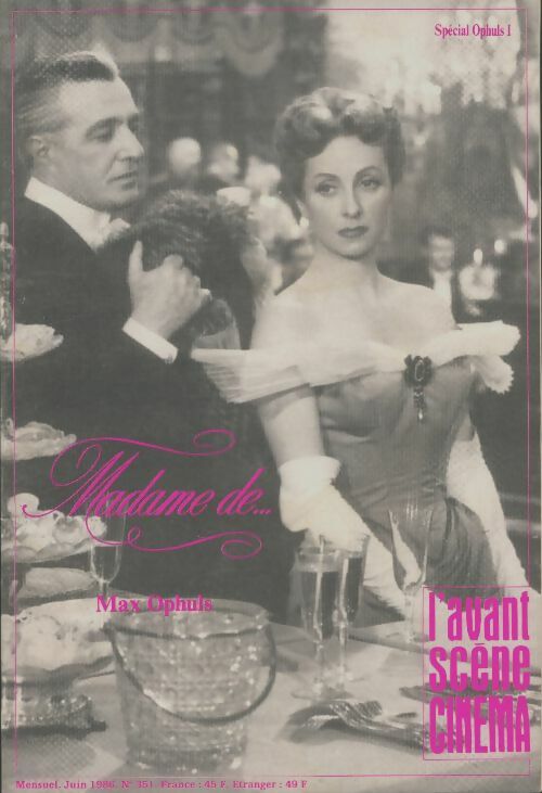 Livrenpoche : L'avant scène cinéma n°351 : Madame de - Collectif - Livre