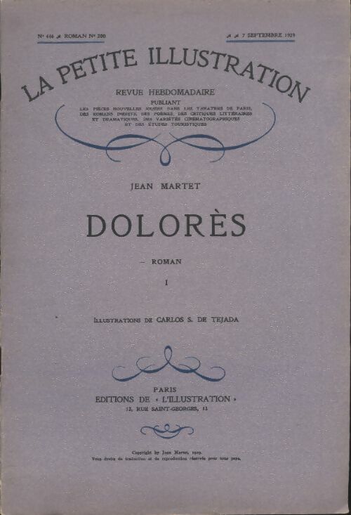 Livrenpoche : La petite illustration n°446 : roman n°200 : Dolorès I - Collectif - Livre