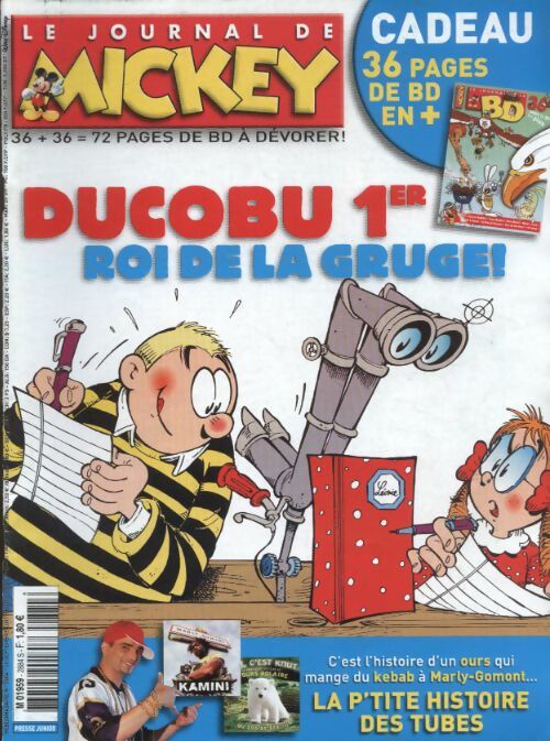 Livrenpoche : Le journal de Mickey n°2884 : Ducobu 1er roi de la gruge ! - Collectif - Livre