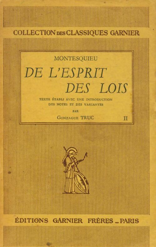 Livrenpoche : De l'esprit des lois Tome II - Charles De Montesquieu - Livre