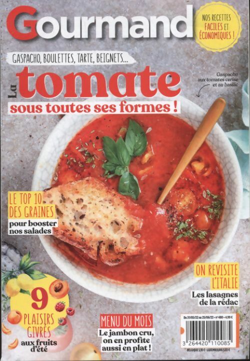 Livrenpoche : Gourmand n°480 : La tomate sous toutes ses formes - Collectif - Livre