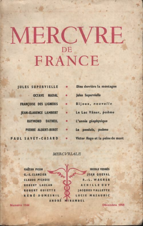 Livrenpoche : Mercure de France n°1144 - Collectif - Livre