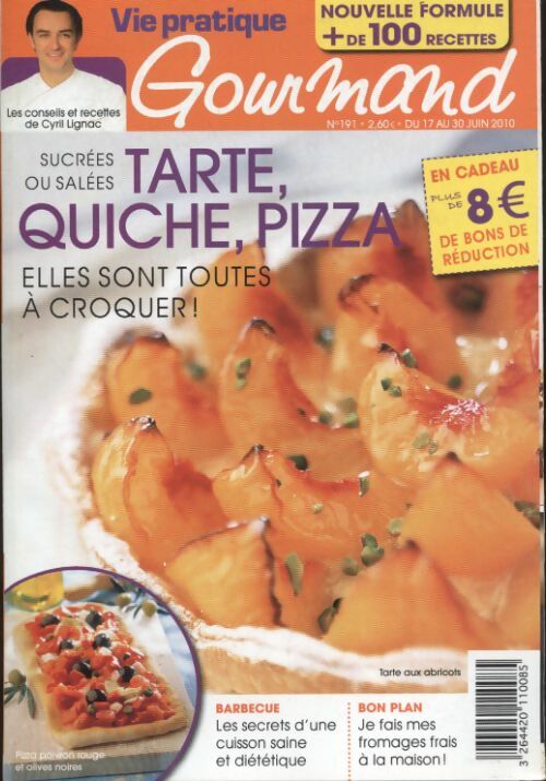 Livrenpoche : Gourmand n°191 : Tarte, quiche, pizza - Collectif - Livre