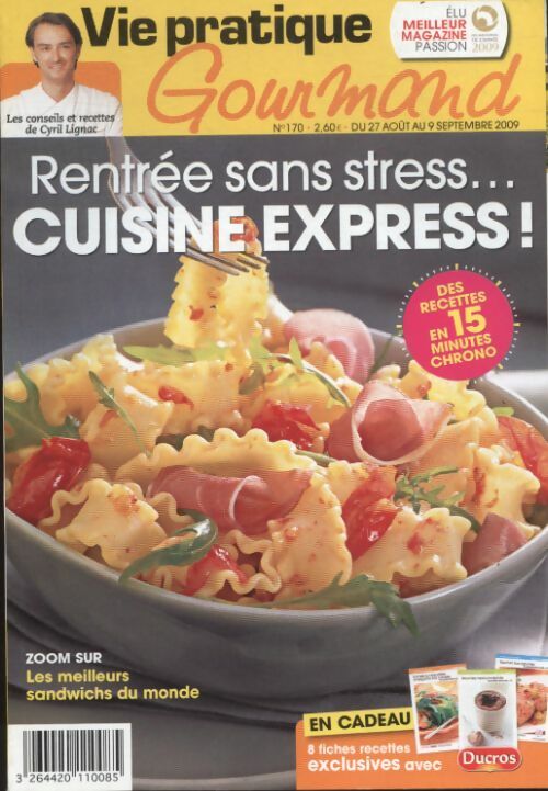 Livrenpoche : Gourmand n°170 : Rentrée sans stress cuisine express - Collectif - Livre