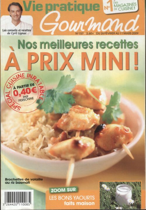 Livrenpoche : Gourmand n°157 : Nos meilleures recettes à pris mini - Collectif - Livre