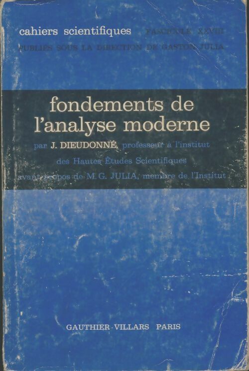 Livrenpoche : Fondements de l'analyse moderne - Jean Dieudonné - Livre