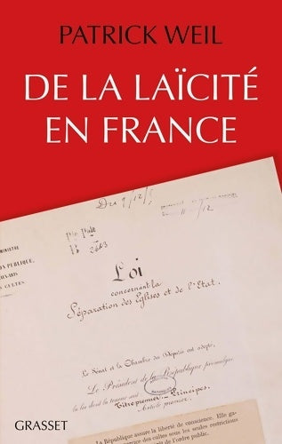De la laïcité en France - Patrick Weil - Livre