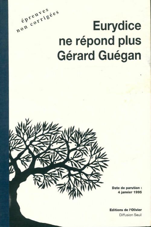 Livrenpoche : Eurydice ne répond plus - Gérard Guégan - Livre