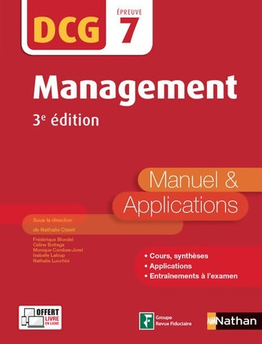 Livrenpoche : Management - DCG 7 - manuel et applications - Nathalie Claret - Livre
