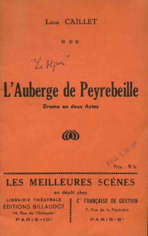 Livrenpoche : L'auberge de Peyrebeille - Léon Caillet - Livre