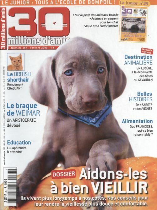 Livrenpoche : 30 millions d'amis n°267 : Aidons-les à bien vieillir - Collectif - Livre