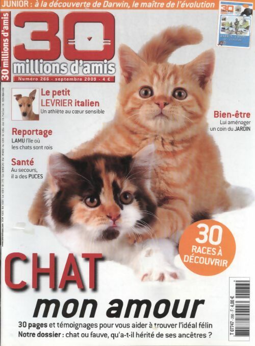 Livrenpoche : 30 millions d'amis n°266 : Chat mon amour - Collectif - Livre