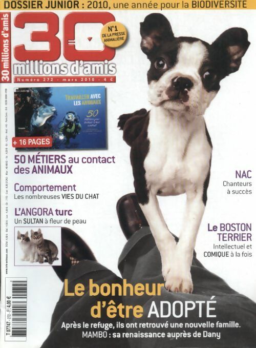Livrenpoche : 30 millions d'amis n°272 : Le bonheur d'être adopté - Collectif - Livre