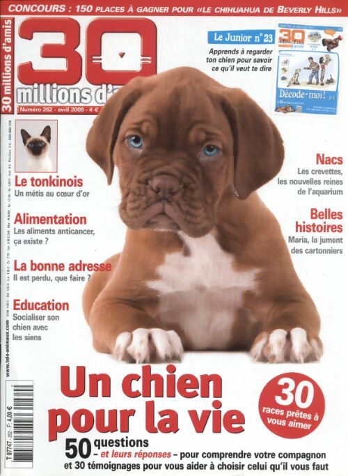 Livrenpoche : 30 millions d'amis n°262 : Un chien pour la vie - Collectif - Livre