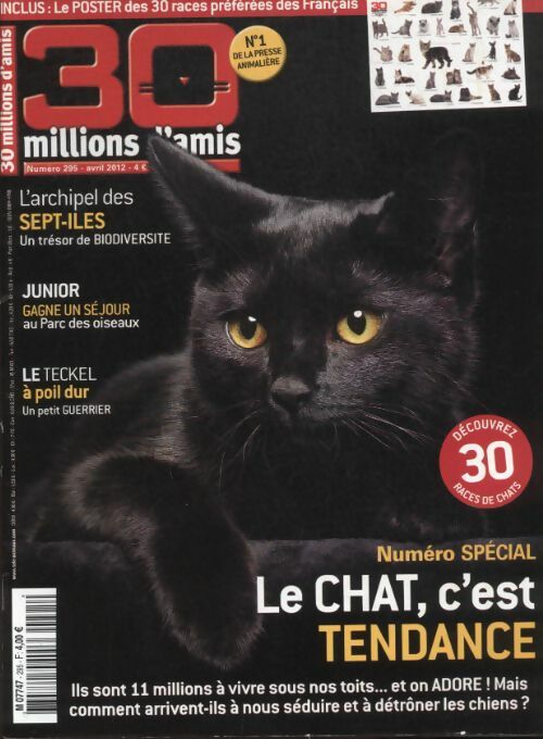 Livrenpoche : 30 millions d'amis n°295 : Le chat c'est tendance - Collectif - Livre