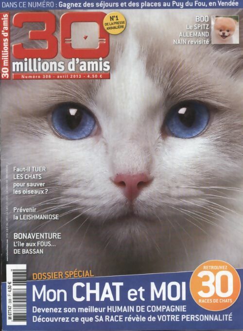 Livrenpoche : 30 millions d'amis n°306 : Mon chat et moi - Collectif - Livre