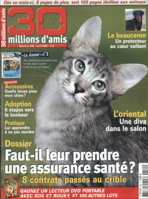 Livrenpoche : 30 millions d'amis n°240 : Faut-il leur prendre une assurance santé ? - Collectif - Livre