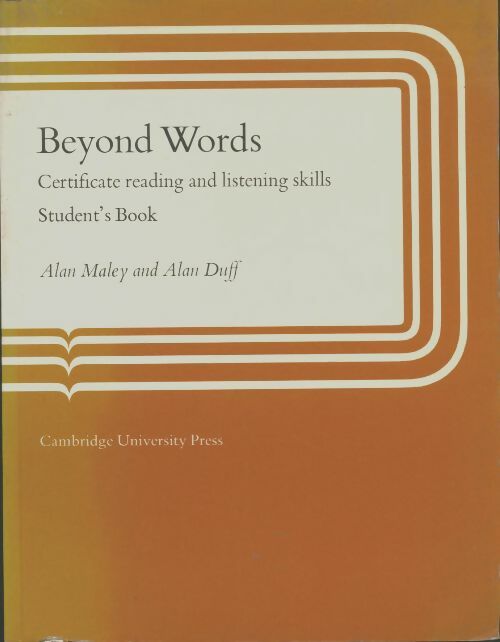 Livrenpoche : Beyond words student's book - Alan Maley - Livre