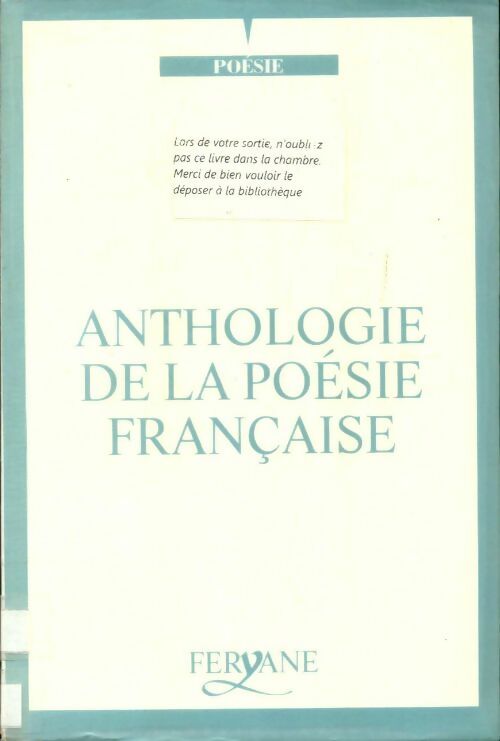 Livrenpoche : Anthologie de la poésie française - Collectif - Livre