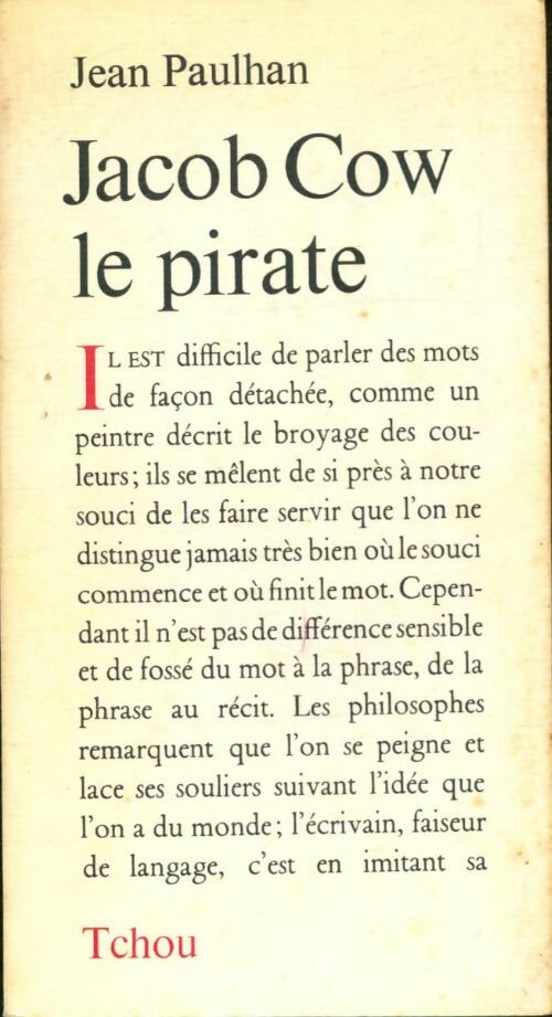 Livrenpoche : Jacob Cow le pirate  - Jean Paulhan - Livre
