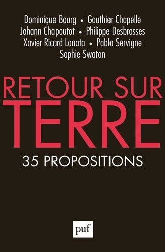 Livrenpoche : Retour sur terre : 35 propositions - Dominique Bourg - Livre