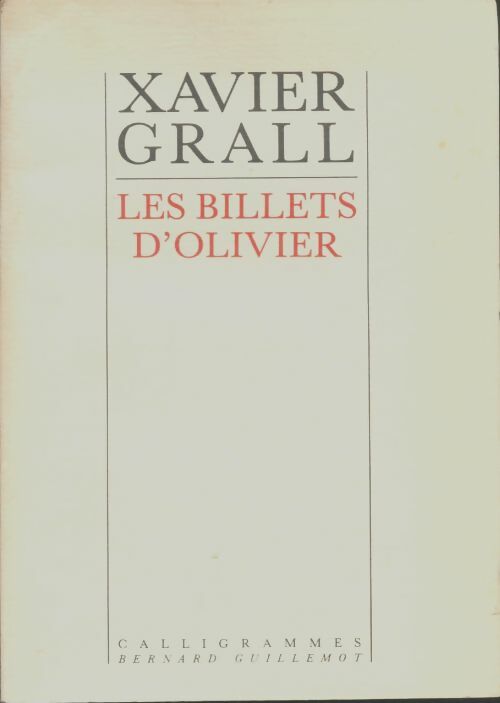 Livrenpoche : Les billets d'olivier - Xavier Grall - Livre