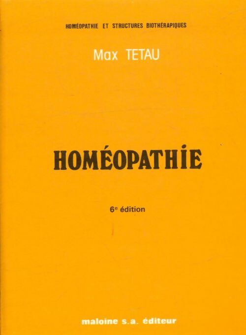 Livrenpoche : Homéopathie - Max Tétau - Livre