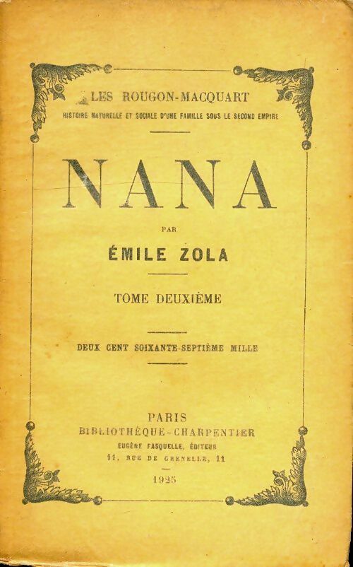 Livrenpoche : Nana Tome II - Emile Zola - Livre