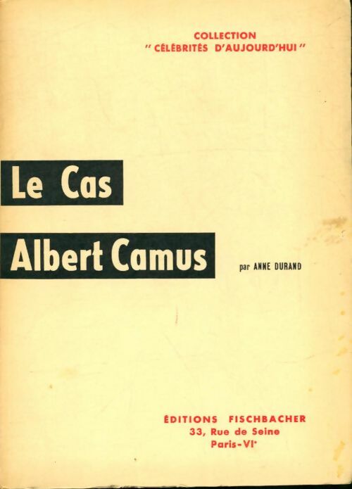 Livrenpoche : Le cas d'Albert Camus - Anne Durand - Livre