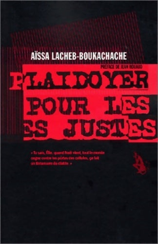 Livrenpoche : Plaidoyer pour les justes - Aïssa Lacheb-boukachache - Livre